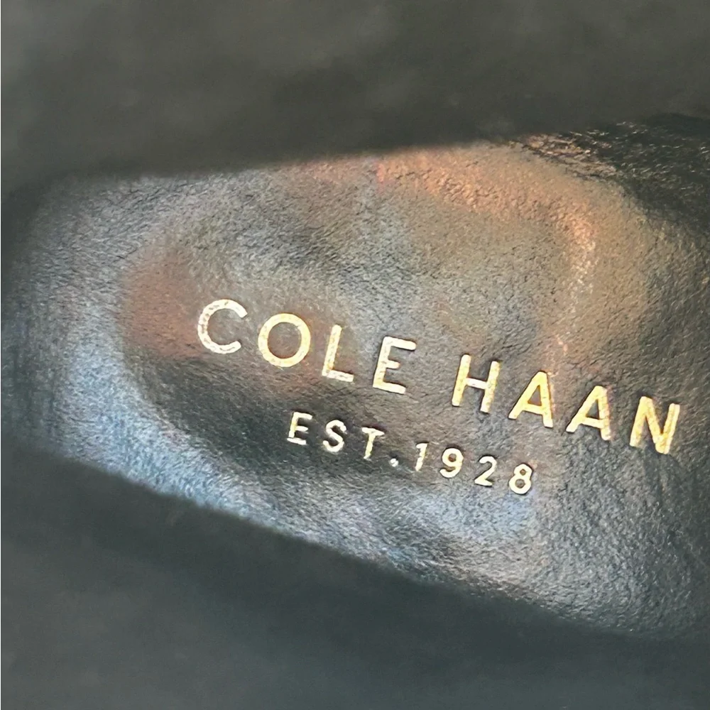 Cole Haan Hemlock W00198 Black Leather Buckle Boot Size 7.5 - Picture 4 of 15